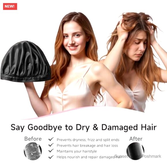 Silk Sleep Bonnet Adjustable Non-Slip Hair Wrap 22 Momme Mulberry Silk main image 4